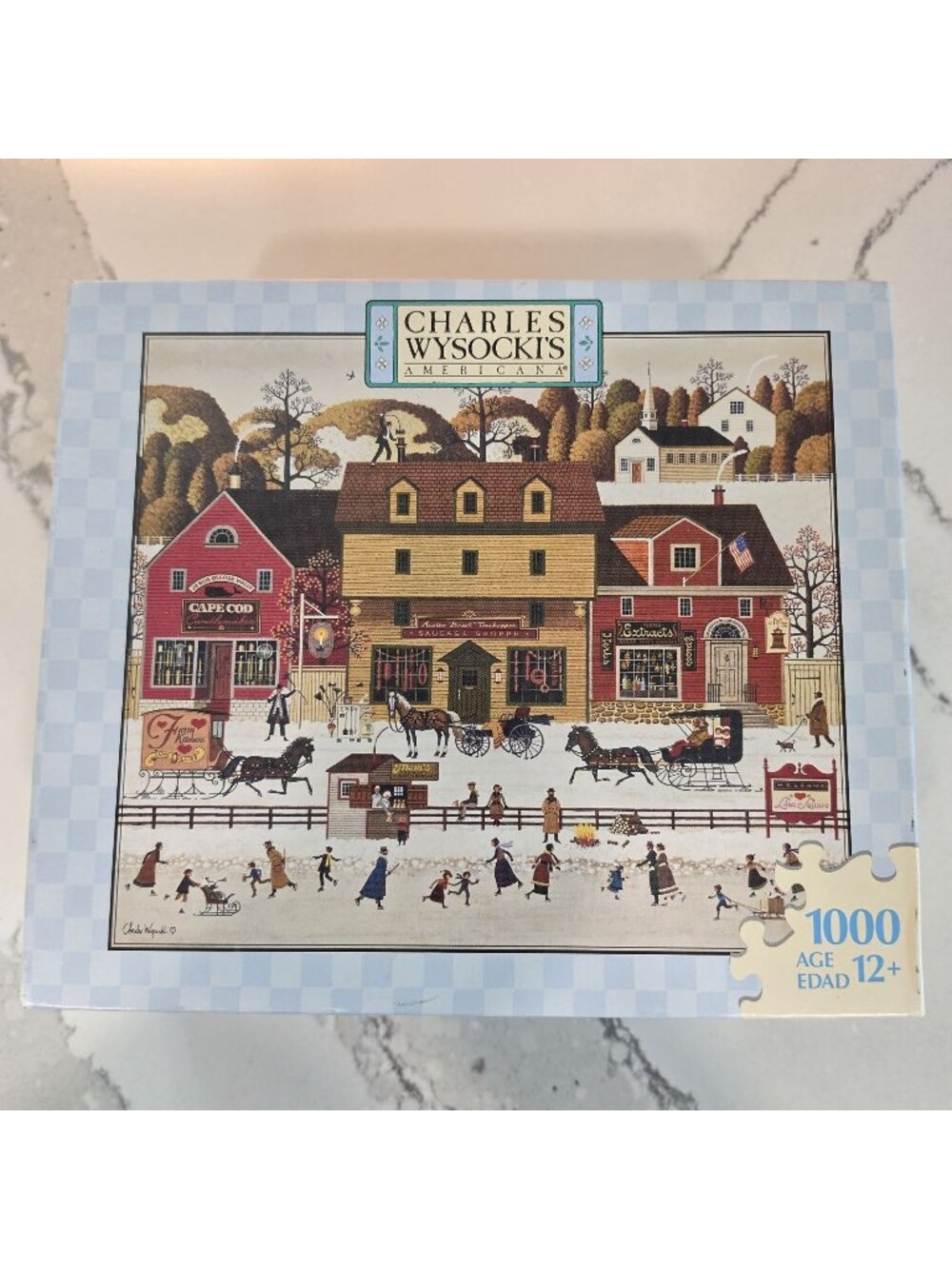 Charles Wysocki Americana Lilac Square 1000-Piece Puzzle 22 9/32" x 25 5/16" Age